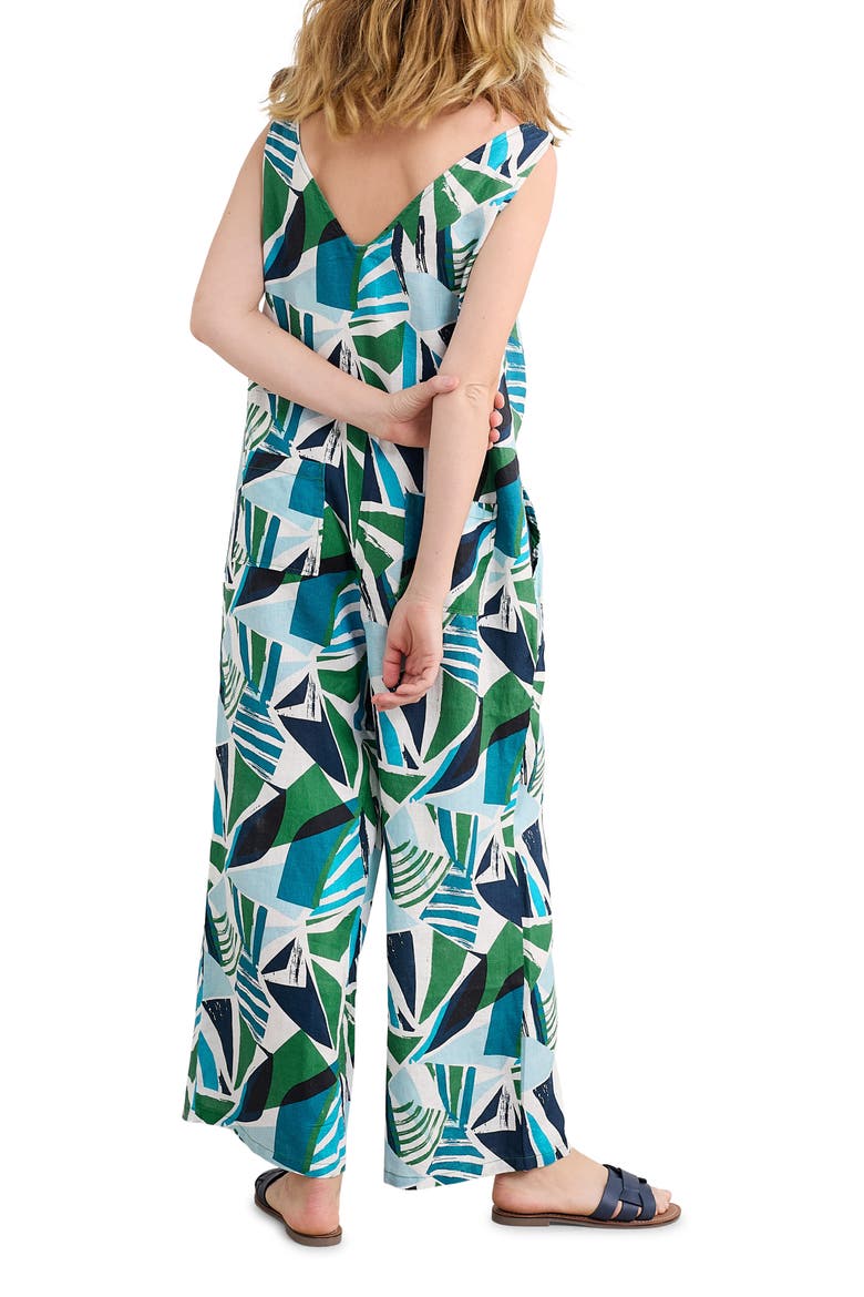 Salt Air Wide Leg Jumpsuit, Main, color, SPINNAKER SAILS HEDGEROW