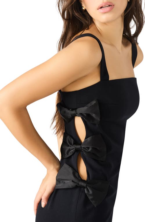 Steve Madden Rene Side Bow Sleeveless Midi Dress In Black