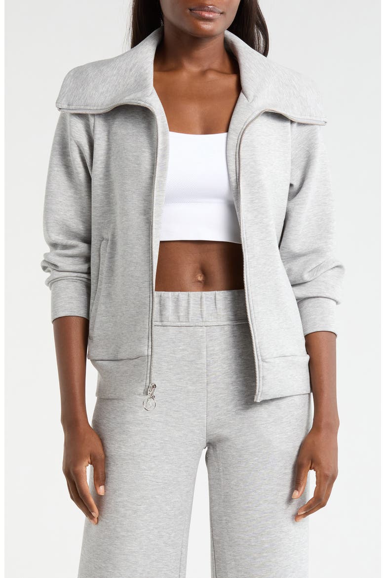 Dreamweave™ Oversize Zip Jacket, Main, color, HEATHER CONCRETE