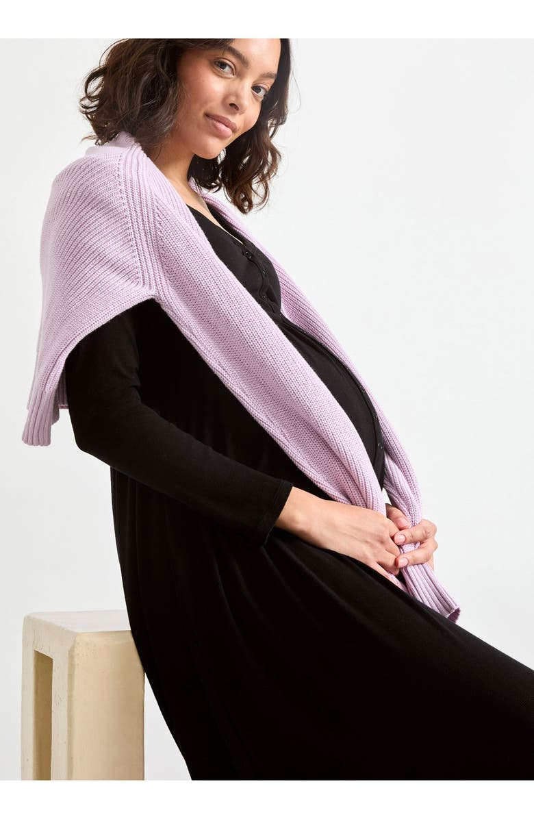 HATCH The Softest Rib Nursing Dress, Alternate, color, Black