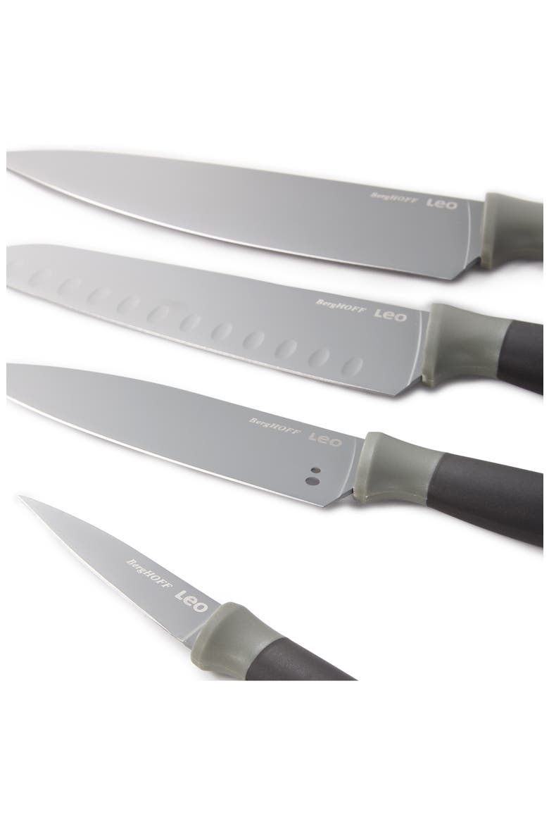 Four-Piece Leo Knife Set, Alternate, color, GRAY