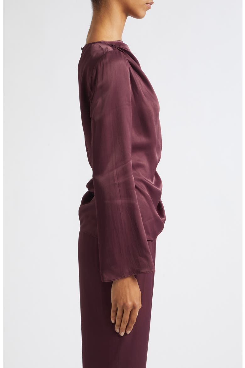 Cilina Long Sleeve Ruched Top, Alternate, color, FIG