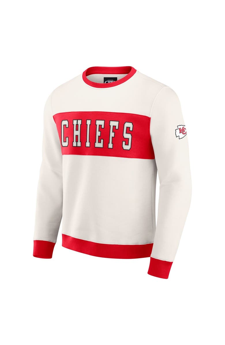 Darius Rucker Collection by Fanatics Men's Darius Rucker Collection by Fanatics  Cream Kansas City Chiefs Colorblock Pullover Sweatshirt, Alternate, color, Cream