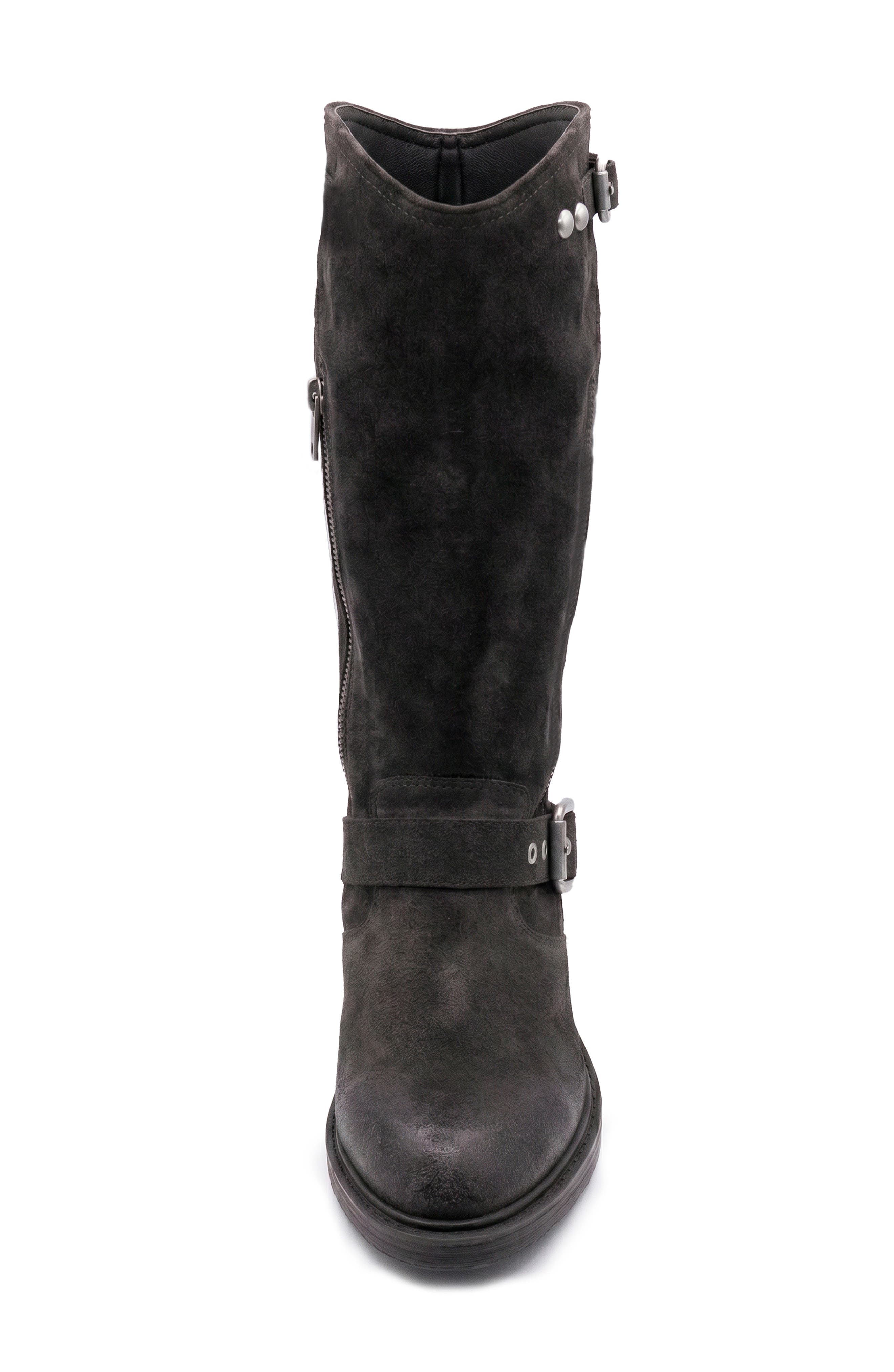 Freesia Leather Tall Boot, Alternate, color, AFRICA BROWN SUEDE