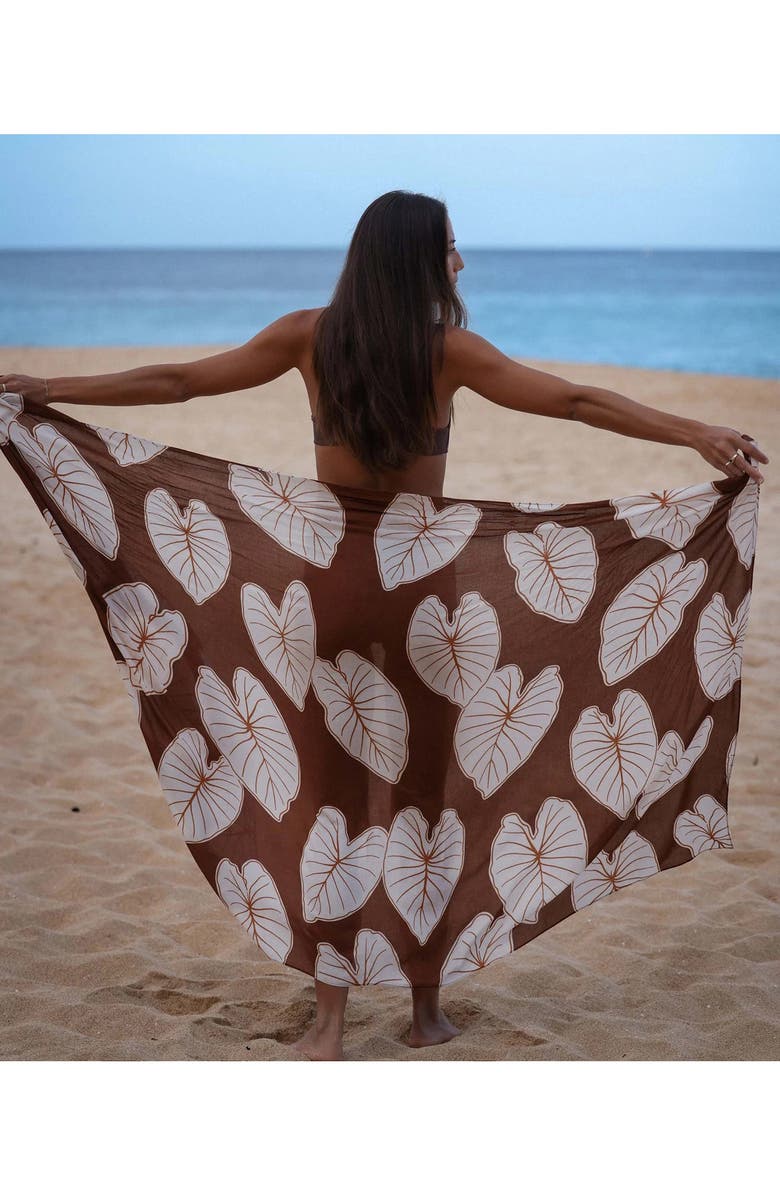 Tag Aloha Print Pareo Scarf, Alternate, color, Coco Kalo Pareo