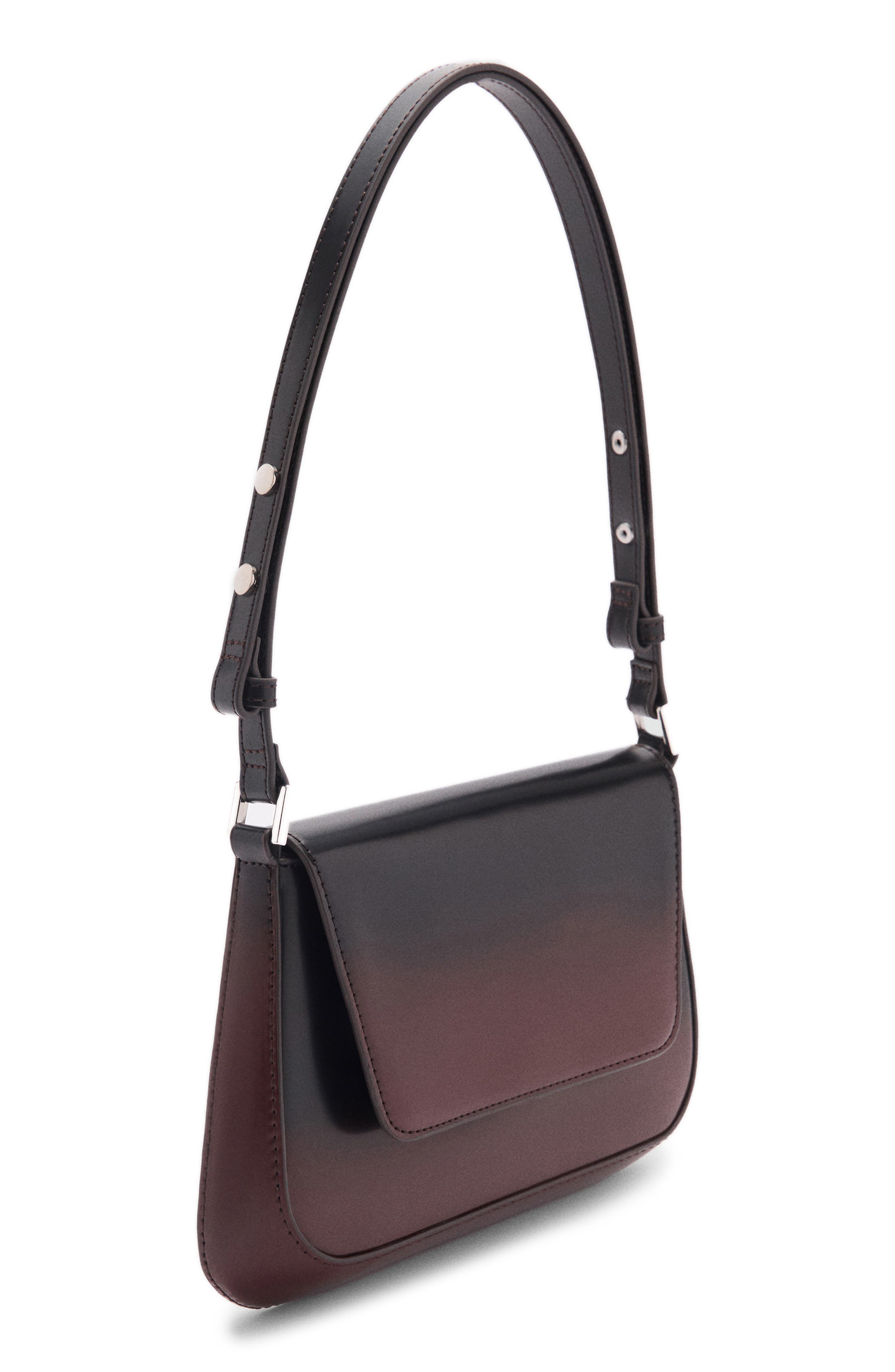 MANGO Gradient Flap Faux Leather Shoulder Bag, Alternate, color, 