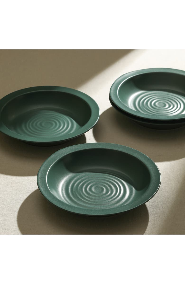 Stone Lain Orbit Stoneware 4-Piece Pasta Bowl Set, Alternate, color, Green