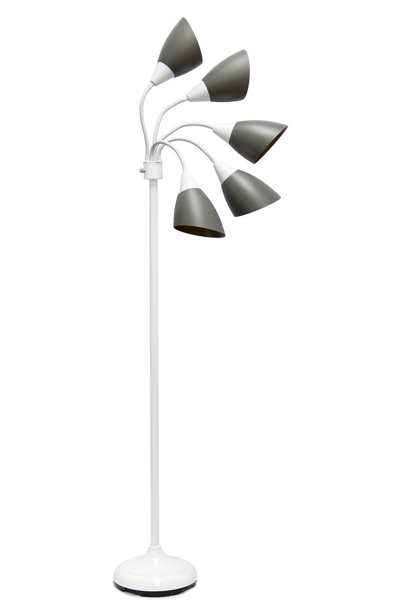 LALIA HOME Five Light Goose Neck Floor Lamp, Alternate, color, 