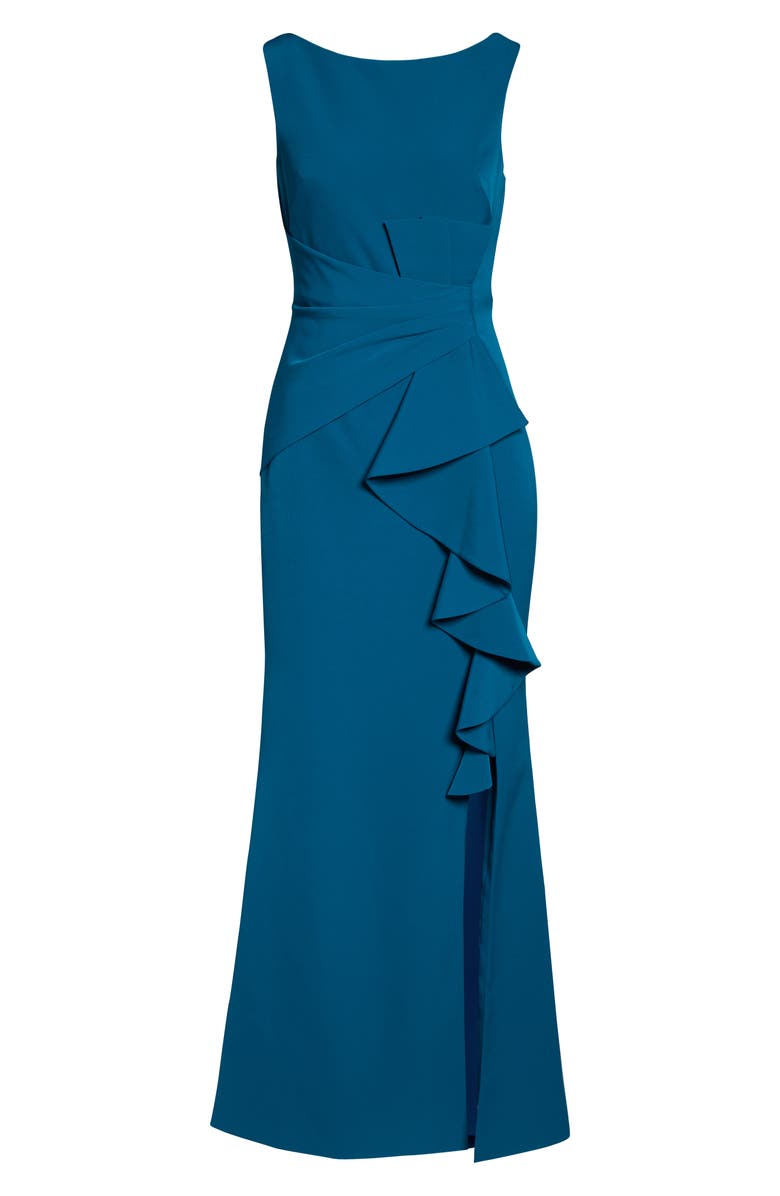 Eliza J Ruffle Detail Gown, Alternate, color,