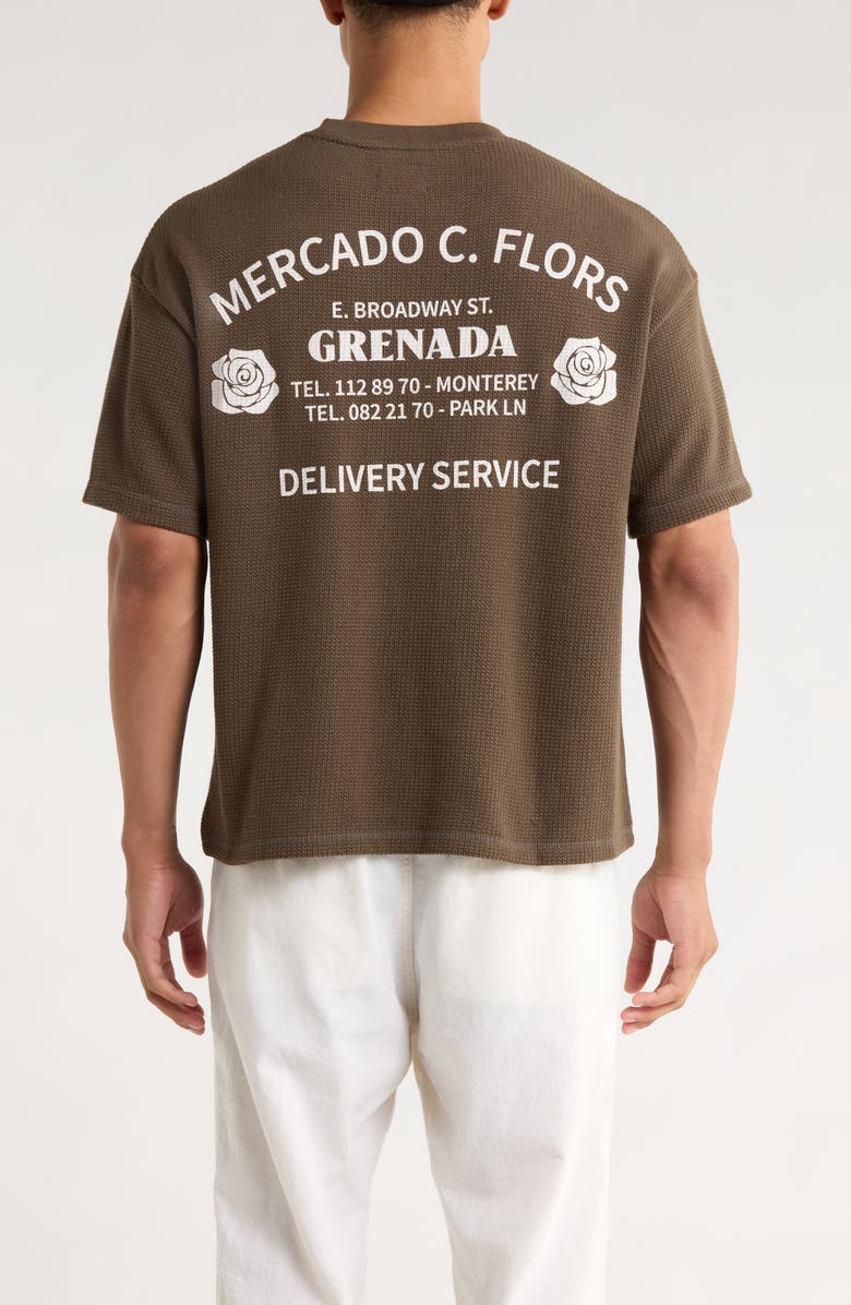 PacSun Mercado Oversize Waffle Graphic T-Shirt, Alternate, color, Brown