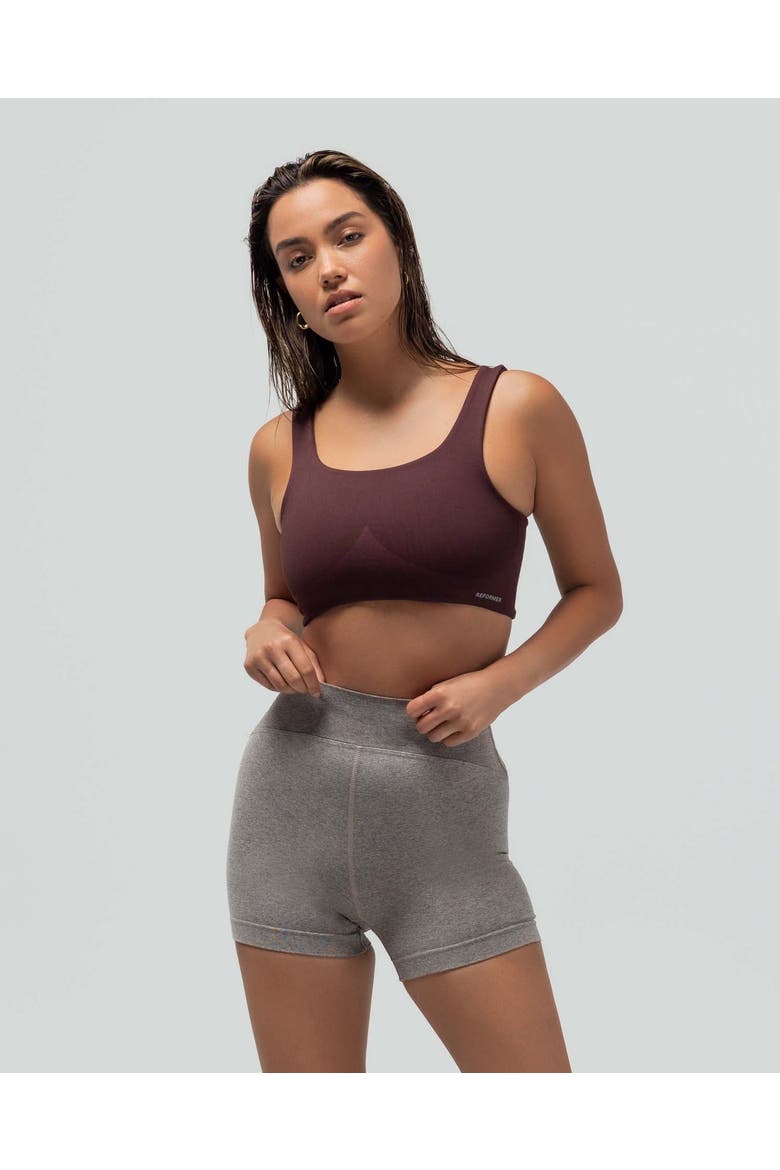 The Heather High-Waisted Short, Alternate, color, HEATHER MAPLE