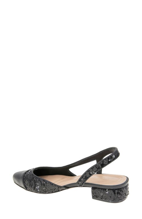 Bcbgeneration Tillie 3 Slingback Cap Toe Pump In Black Sequins/black