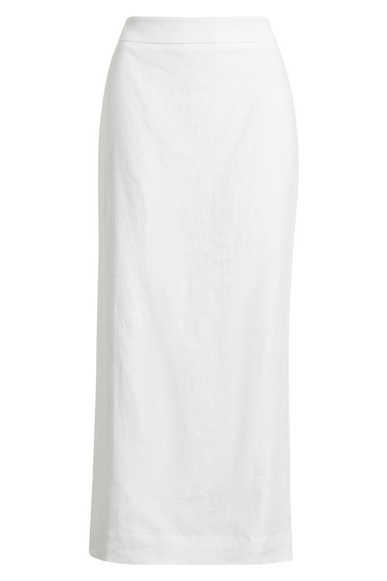 Lydia Linen Maxi Skirt, Alternate, color, WHITE