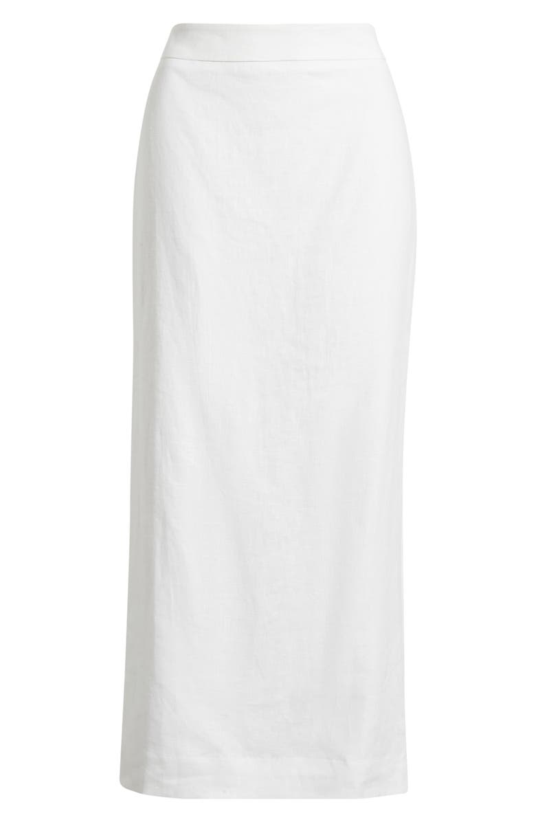 Reformation Lydia Linen Maxi Skirt, Alternate, color, White