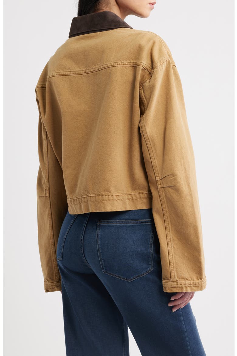 Boxy Denim Jacket, Alternate, color, SAVANNAS