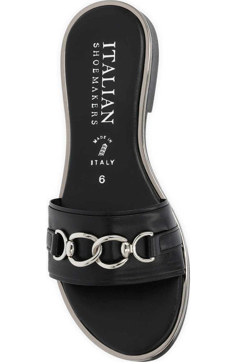 ITALIAN SHOEMAKERS Monik Chain Flat Slide Sandal, Alternate, color,