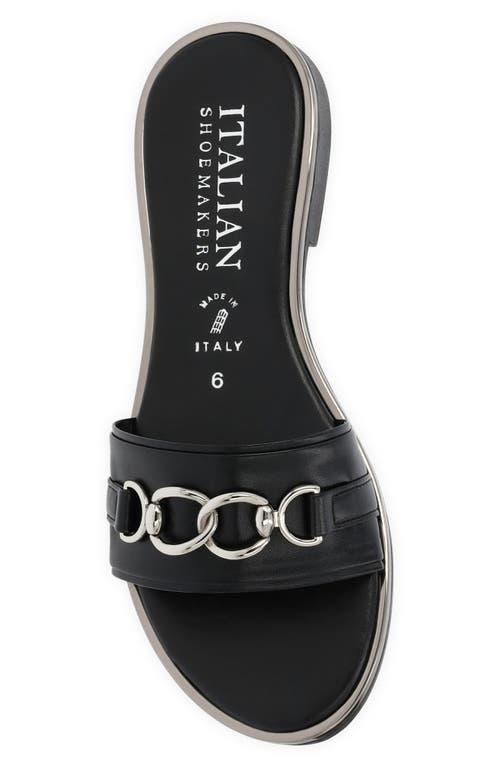 Italian Shoemakers Monik Chain Flat Slide Sandal
