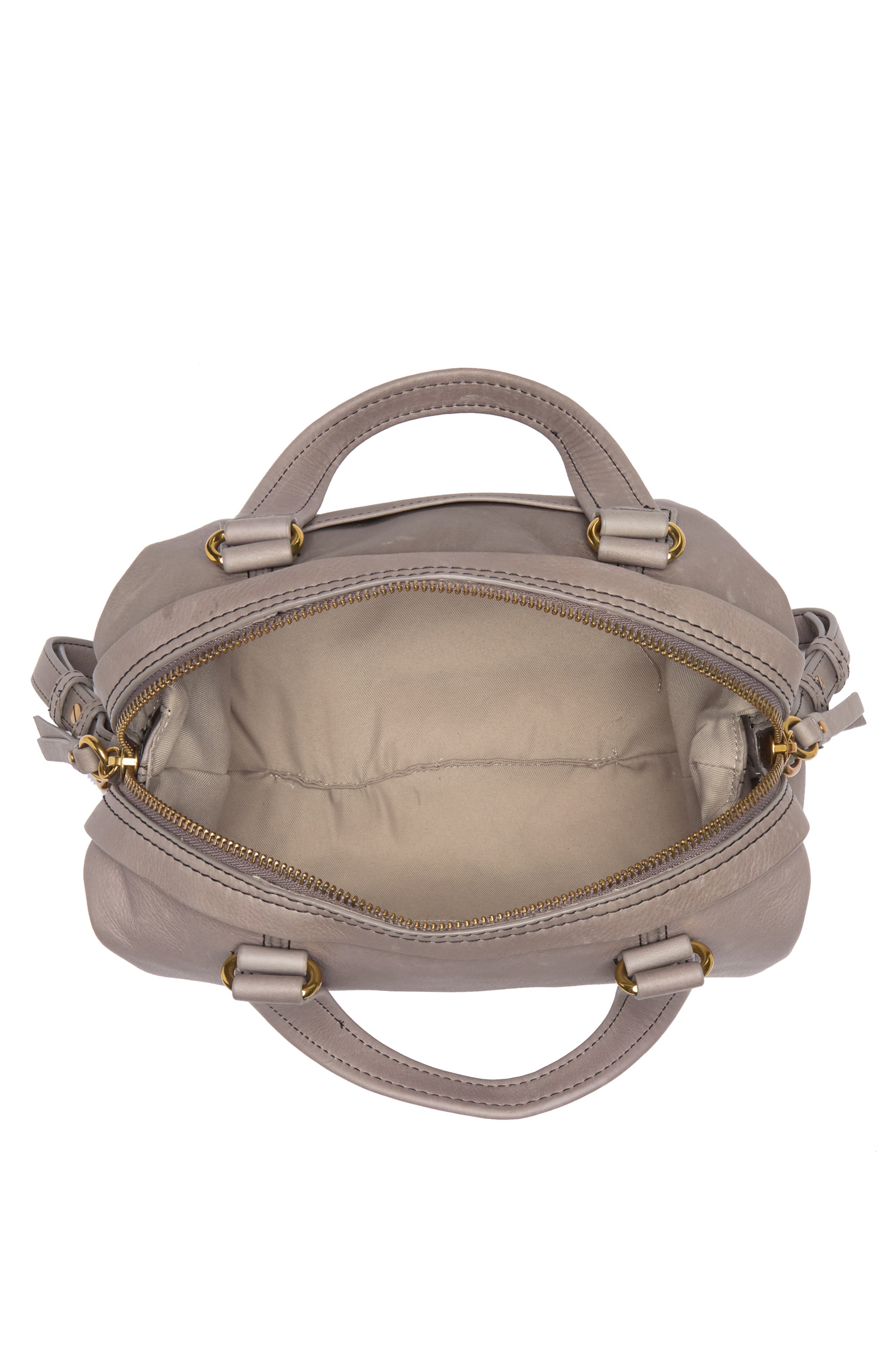 AMERICAN LEATHER CO. Willow Leather Draped Satchel Bag, Alternate, color, 