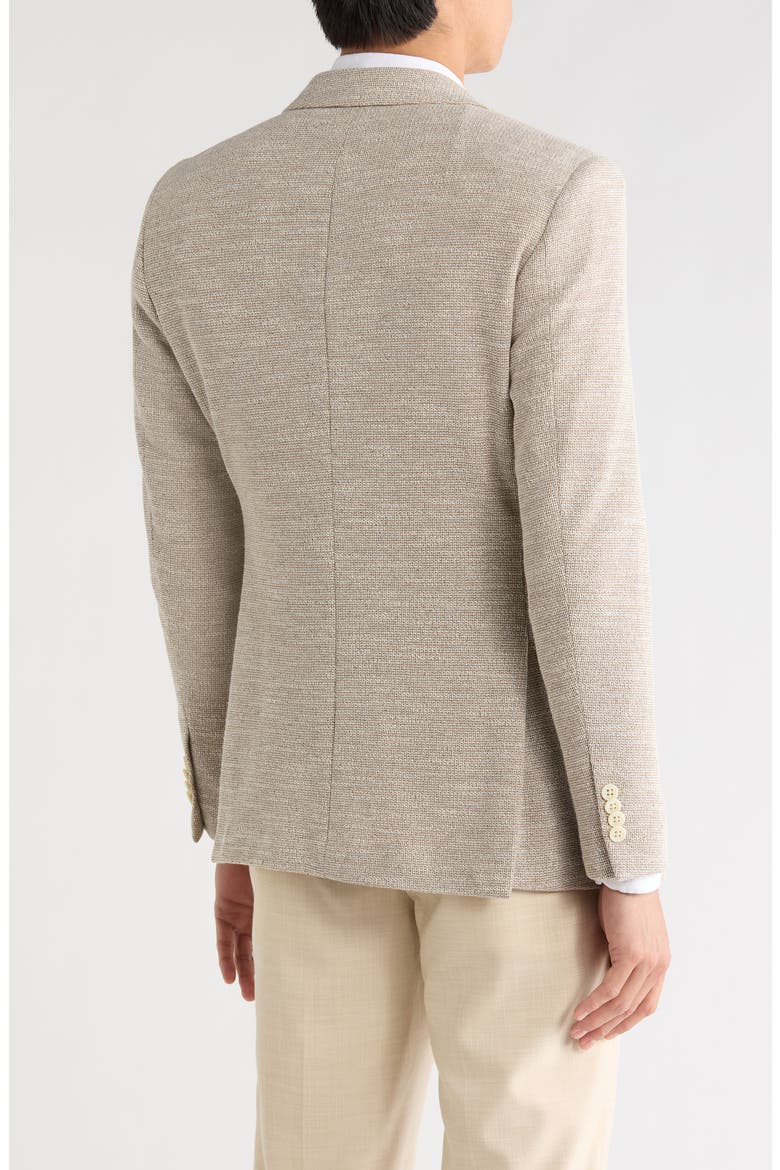 Heathered Knit Two Button Sport Coat, Alternate, color, TAN