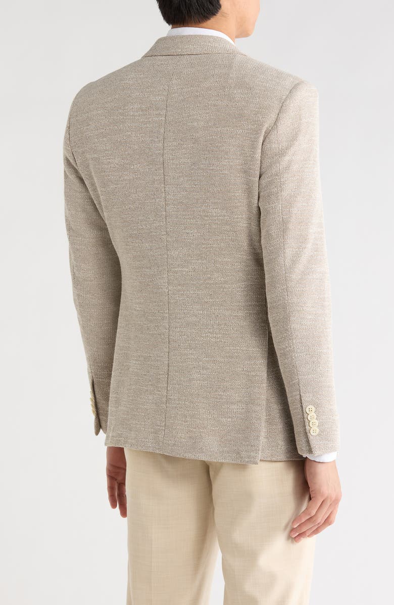 John Varvatos Star USA Heathered Knit Two Button Sport Coat, Alternate, color, Tan