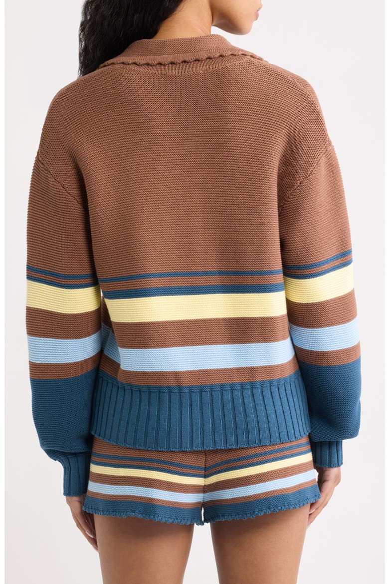 Cleo Cotton Pullover Sweater, Alternate, color, WALNUT WOOD MULTI