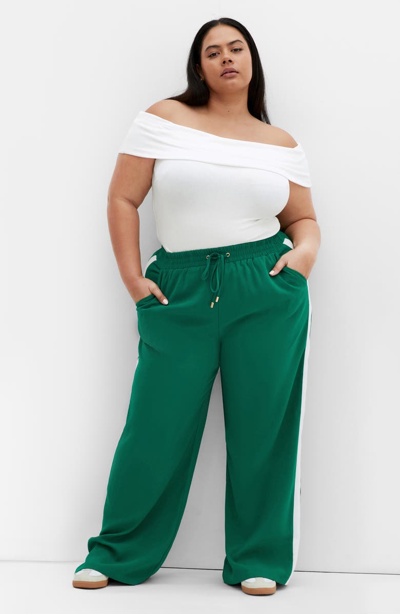 City Chic Lilia Joggers, Alternate, color, Green