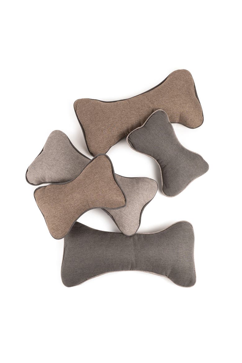 GreenDog Bone Pet Pillow, Alternate, color, LIGHT GRAY