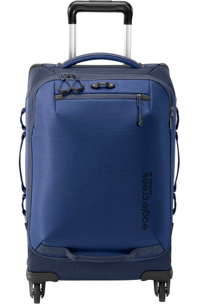 EAGLE CREEK Expanse 4 Wheeled 22 Inch Carry on Luggage, Alternate, color, Pilot Blue