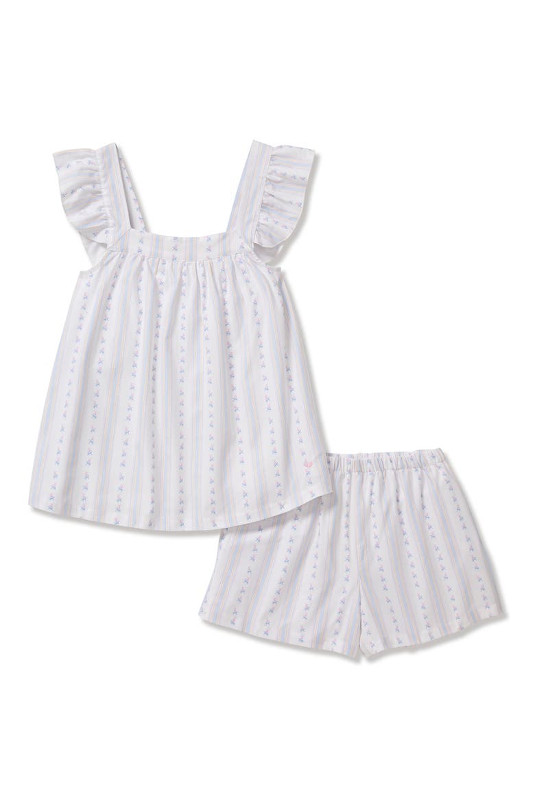 Clara Cotton Twill Short Pajamas, Alternate, color, WHITE