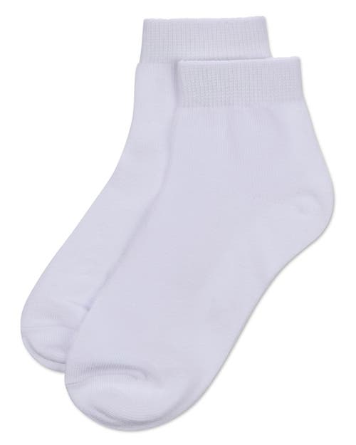 Memoi Unisex Cotton Blend Mid-cut Socks 3-pack In White