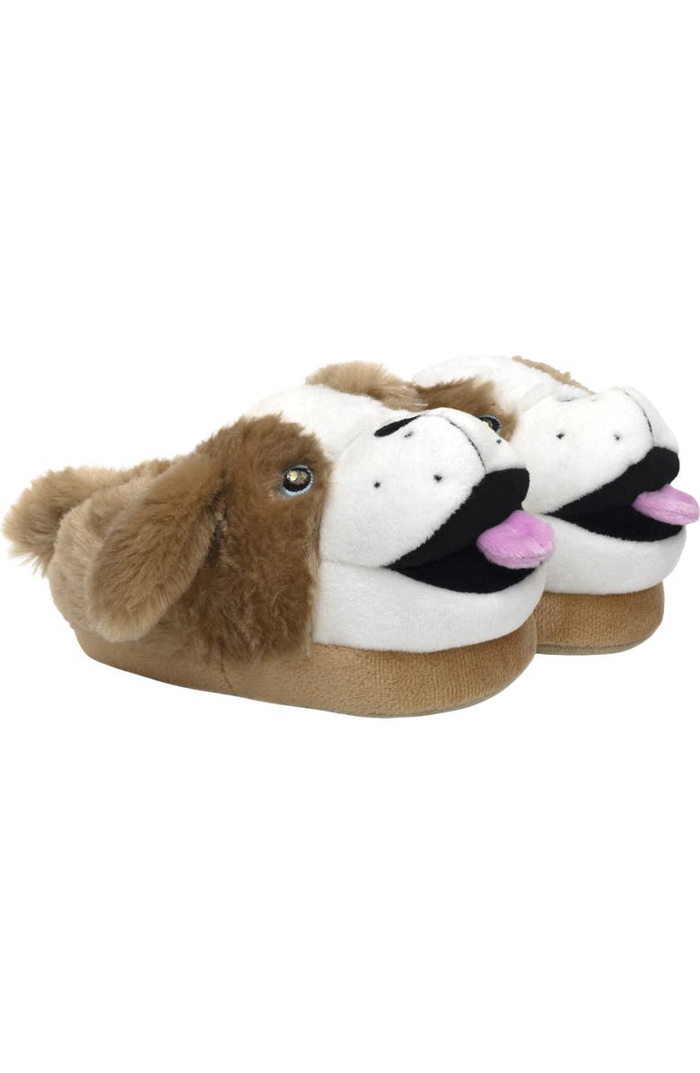 Robeez<sup>®</sup> Kids' Rocky Puppy Faux Fur Slipper, Main, color, Tan