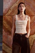 H&M Lace Jersey Sleeveless Top