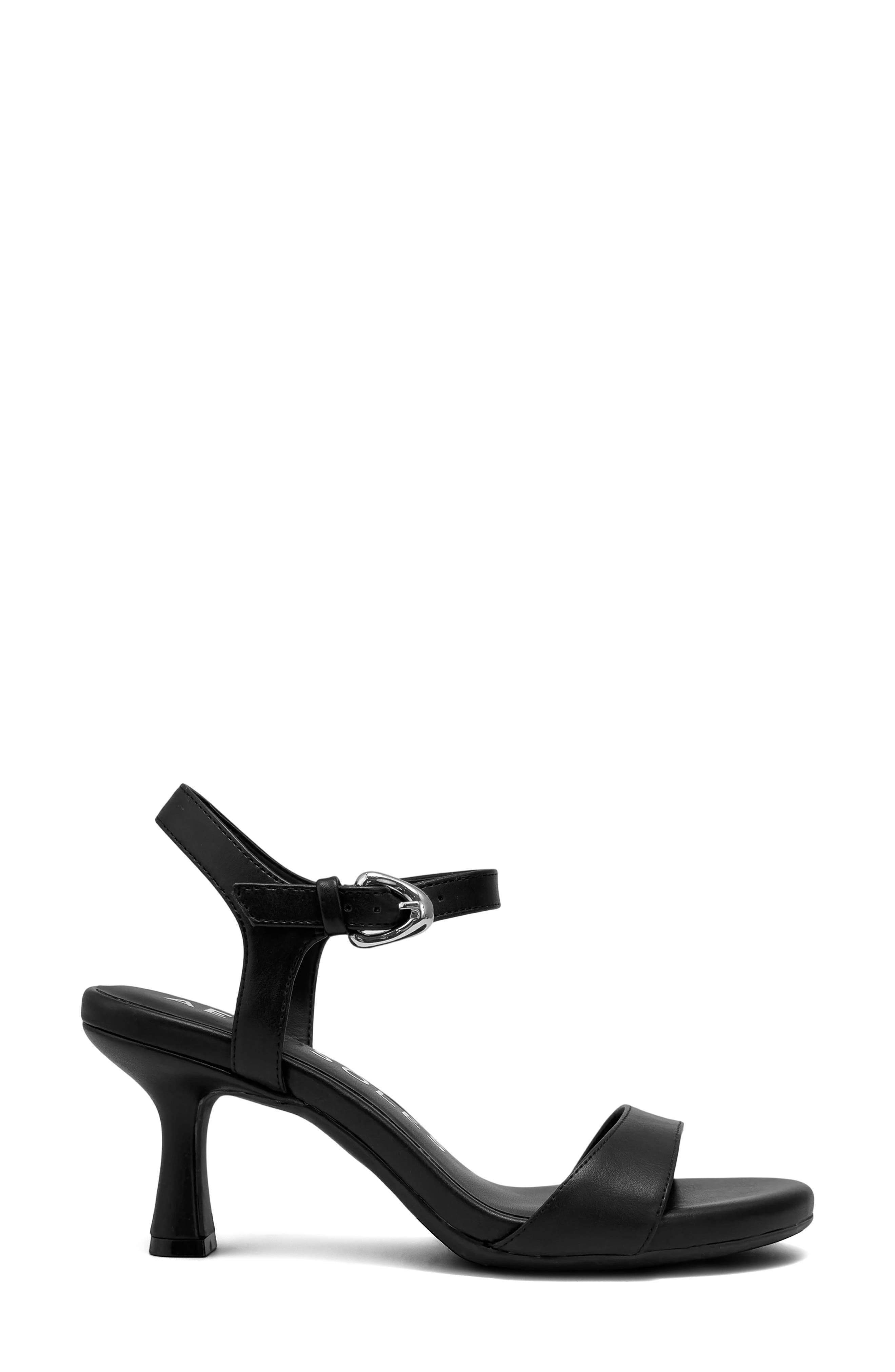 Aerosoles Divia Ankle Strap Sandal, Alternate, color, Black Fx Nappa