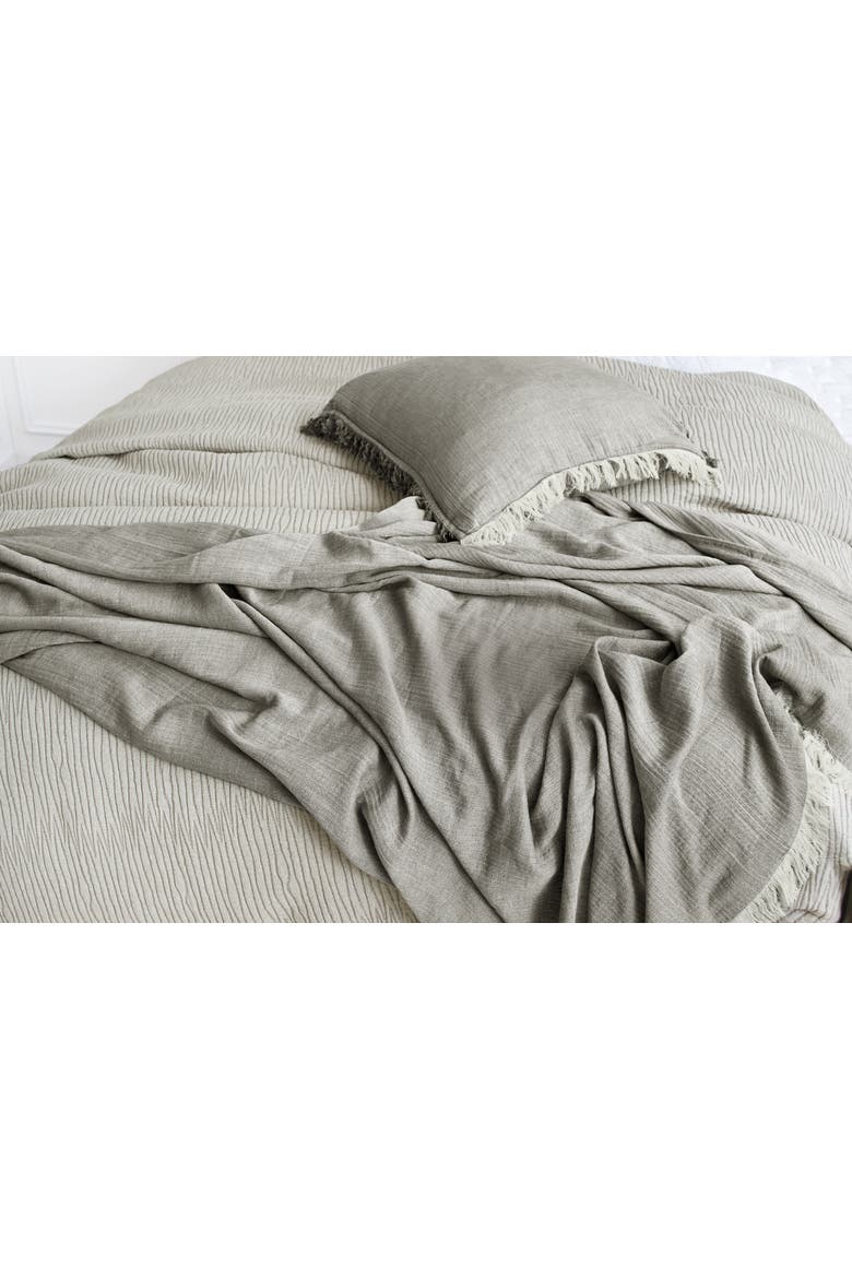 50" x 70" Declan Ash Large Premium Luxury Woven 100% Cotton Throw Blanket, Alternate, color, Grey