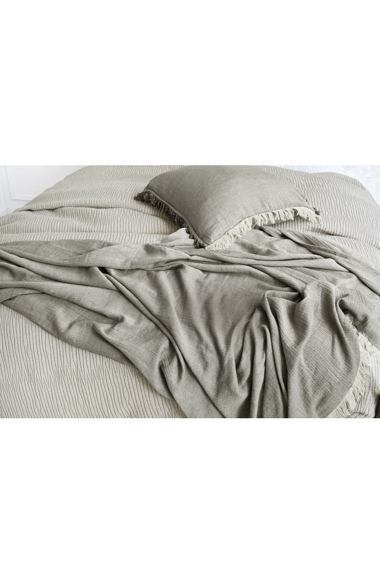 ELISABETH YORK 50" x 70" Declan Ash Large Premium Luxury Woven 100% Cotton Throw Blanket, Alternate, color, Grey