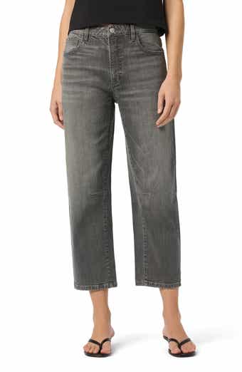 High Waist Crop Barrel Leg Jeans