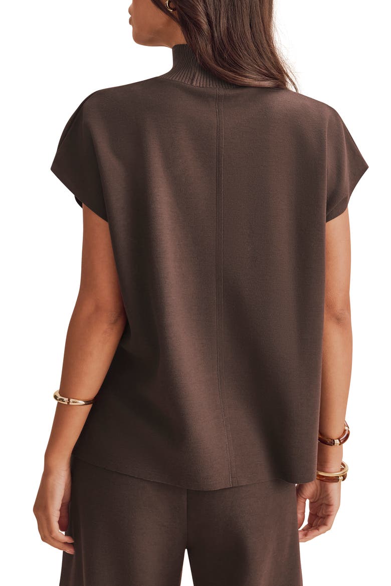 Winslow Mock Neck Pullover, Alternate, color, JAVA BROWN