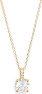 Nordstrom Round Cubic Zirconia Pendant Necklace