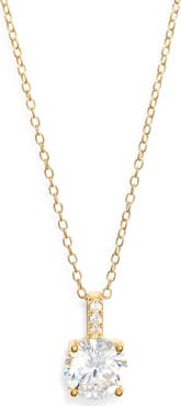 Nordstrom Round Cubic Zirconia Pendant Necklace