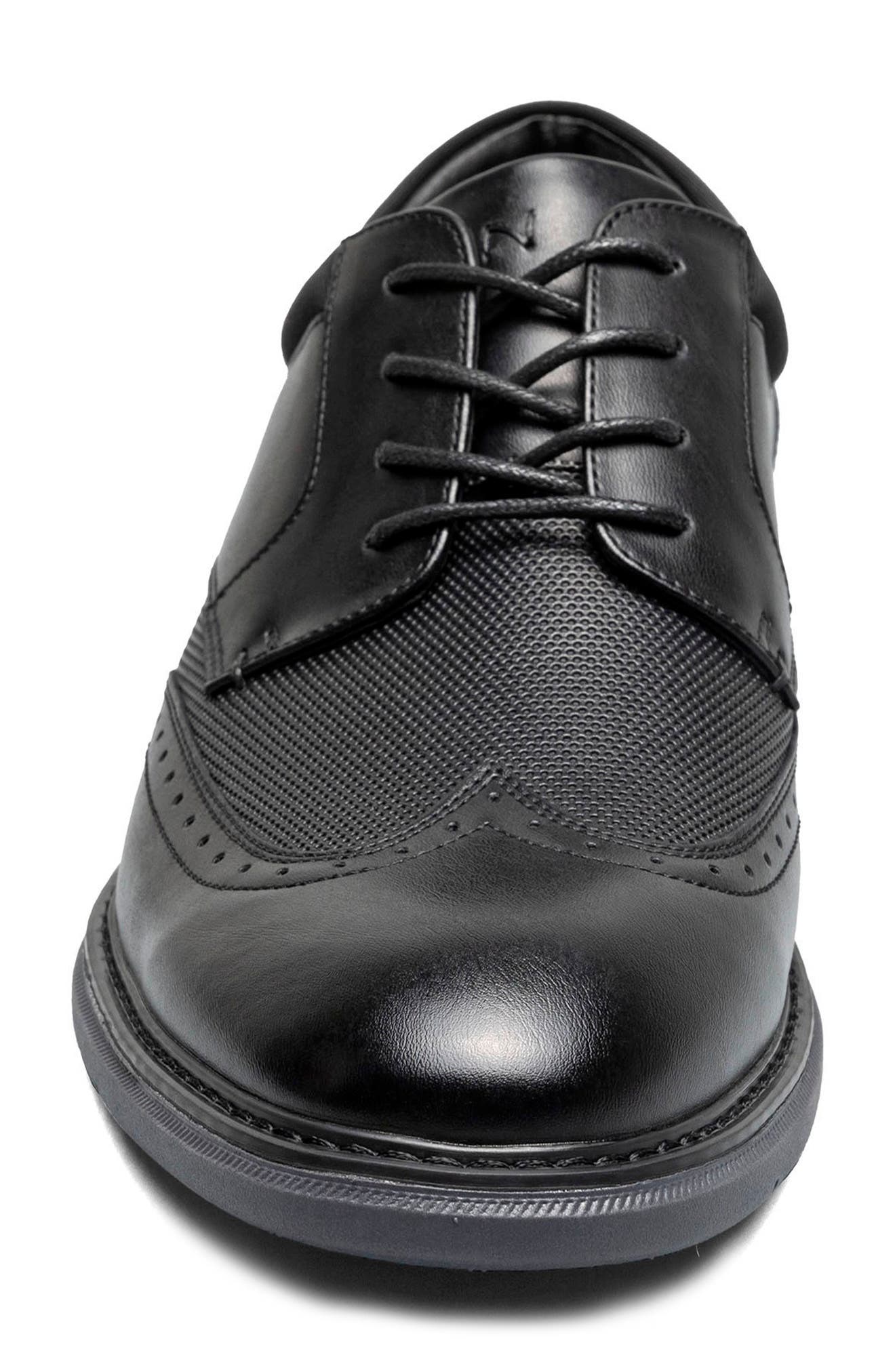 NUNN BUSH Chase Wingtip Derby, Alternate, color, Black