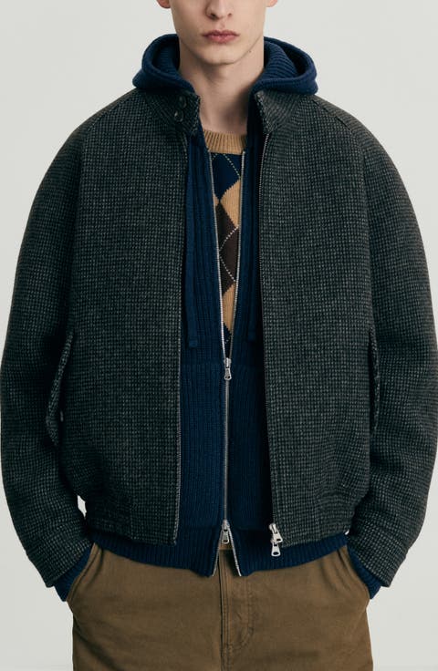 Gender Inclusive Harrington Quilted Wool Jacket