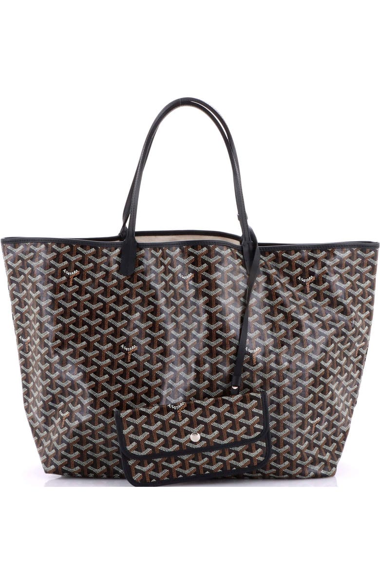 Pre-Owned Goyard Saint Louis Tote Coated Canvas GM, Alternate, color, Black