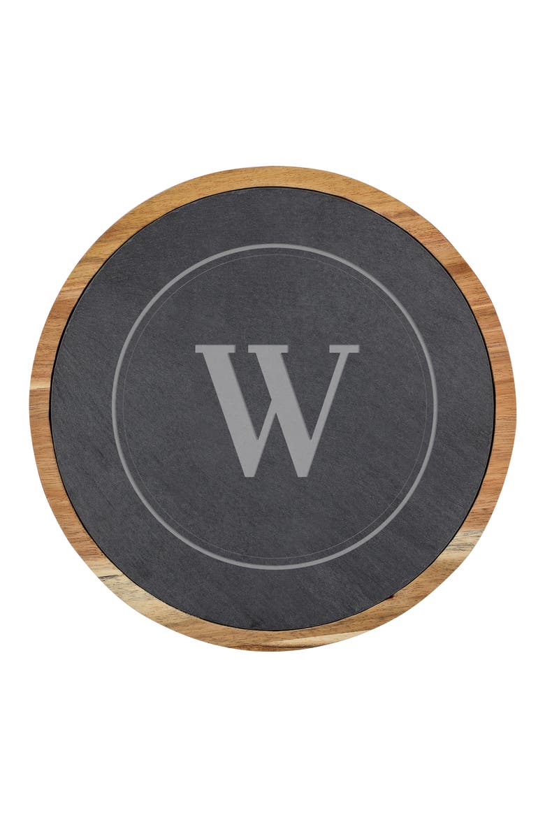Monogram 5-Piece Cheese Board & Utensil Set, Alternate, color, BROWN - N
