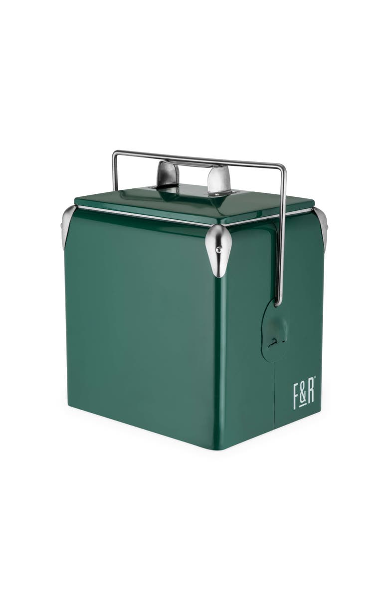 Foster & Rye Vintage Metal Cooler, Main, color, Green