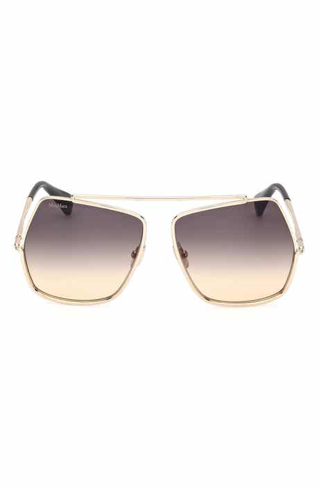 Max Mara Elsa Petite 58mm Gradient Pilot Sunglasses