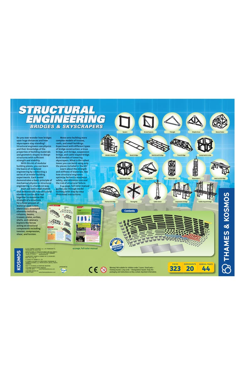 Thames & Kosmos Structural Engineering 323-Piece Bridges & Skyscrapers Building Kit, Alternate, color,