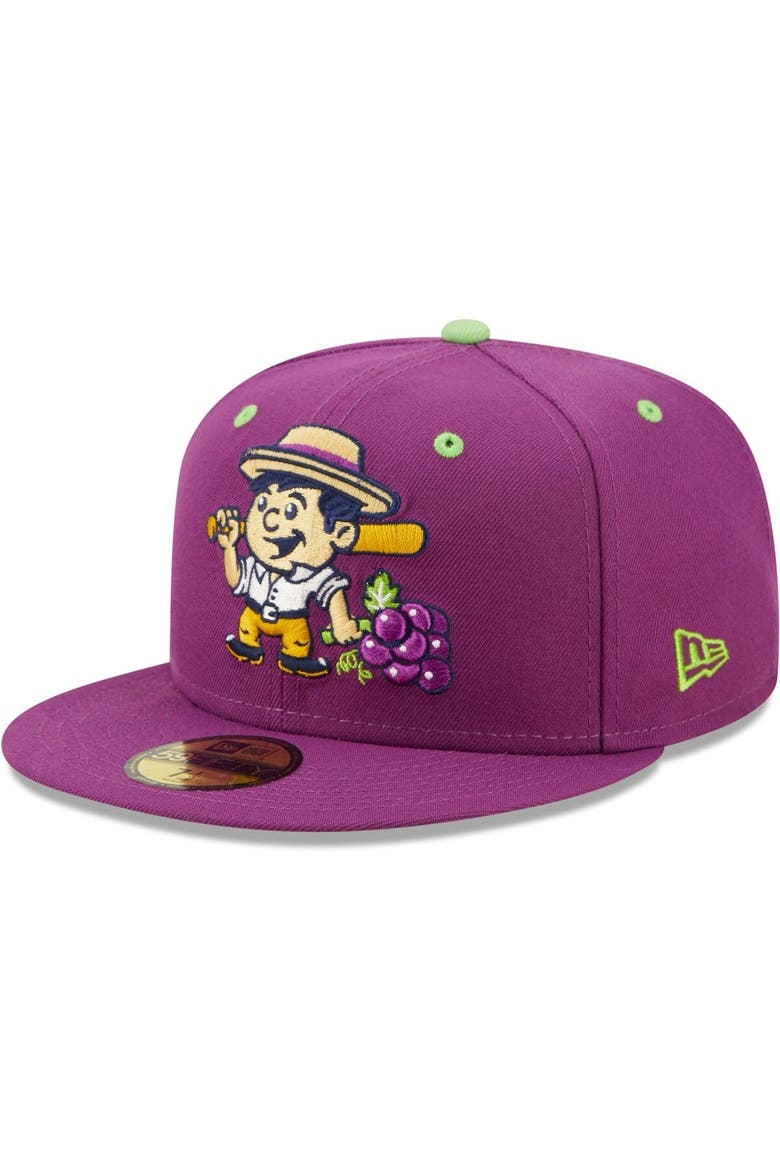 Men's New Era Purple Viñeros de Tri-City Copa De La Diversion 59FIFTY Fitted Hat, Alternate, color, Purple