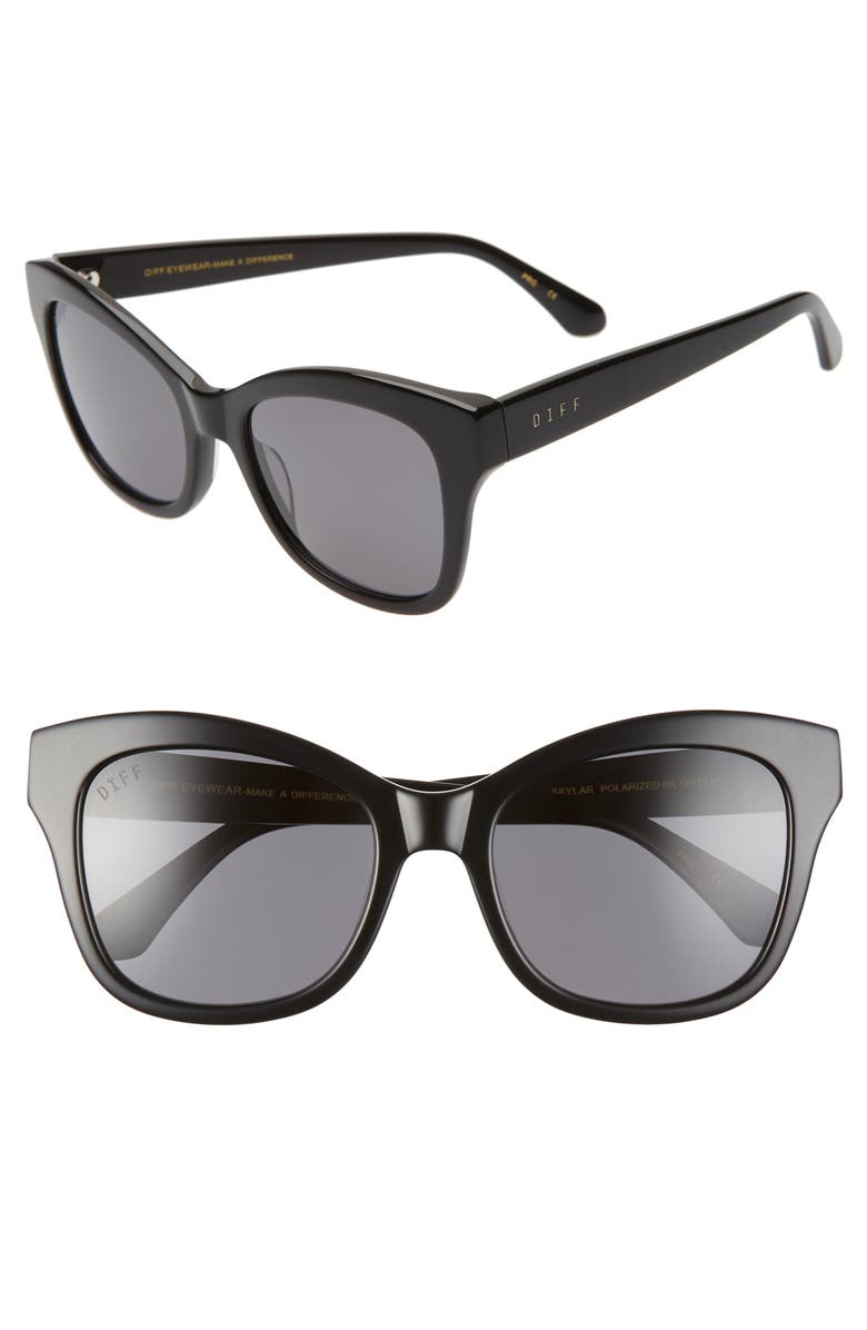 DIFF Skylar 55mm Cat Eye Sunglasses, Main, color, 