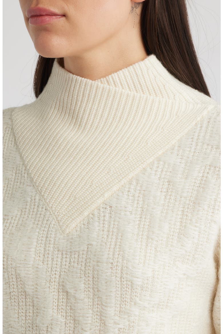 Fisura Virgin Wool & Mohair Blend Sweater, Alternate, color, SOFT CREAM