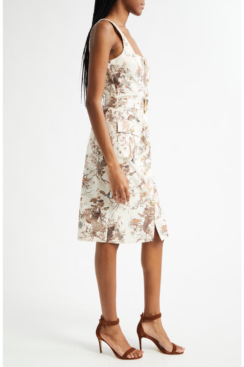 Idy Jungle Print Belted Dress, Alternate, color, ECR MT TAP